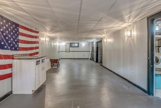 basement featuring washer / clothes dryer