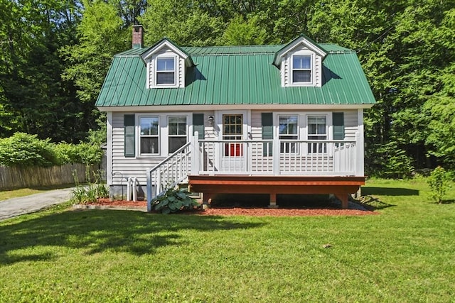 66 Squantum Rd, Jaffrey, NH 03452 - view of front facade featuring a metal roof and a chimney