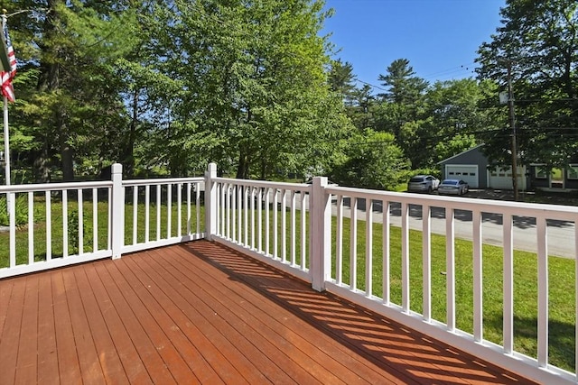 66 Squantum Rd, Jaffrey, NH 03452 - wooden deck featuring a yard and view of scattered trees