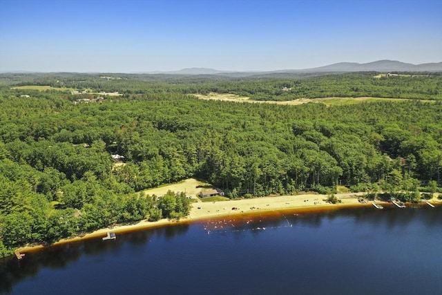 66 Squantum Rd, Jaffrey, NH 03452 - bird's eye view of a heavily wooded area and a water and mountain view