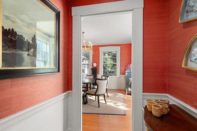 interior space with wood finished floors