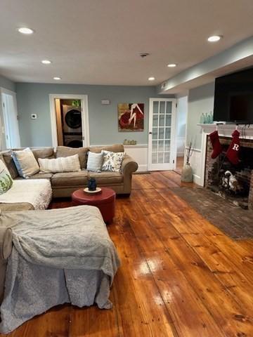 living room featuring wood-type flooring