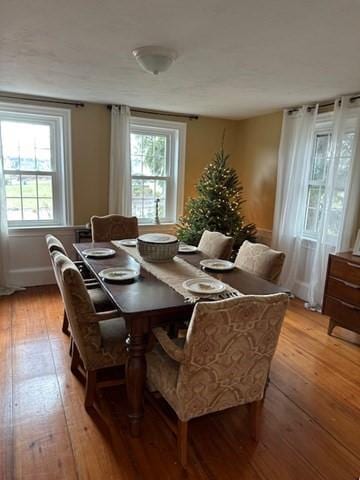 dining room with light hardwood / wood-style flooring