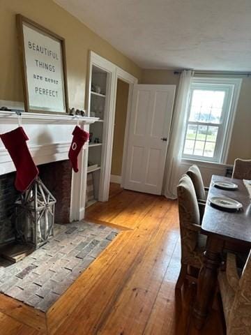 interior space with light hardwood / wood-style flooring