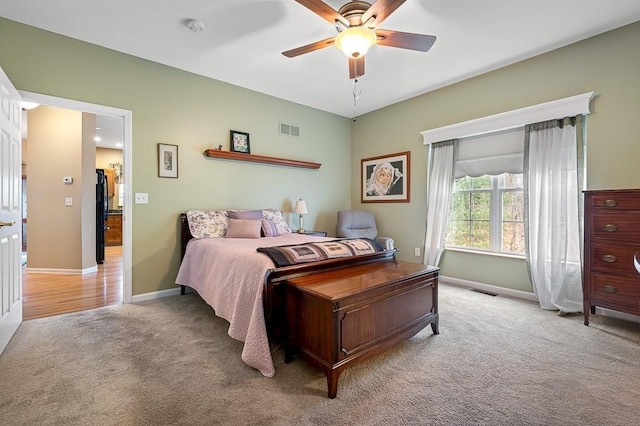 9 Summerfield Dr Unit 8, Grafton, MA 01560 - bedroom with a ceiling fan, baseboards, visible vents, and carpet flooring