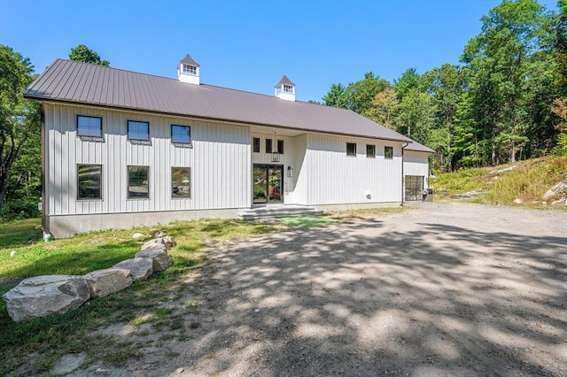 view of front of home with metal roof