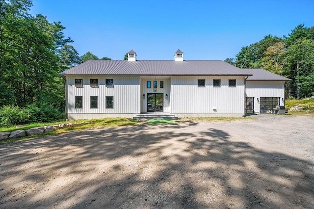 view of front of house with metal roof