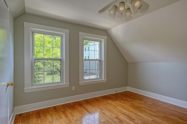 14 Mountain Ave, Marlborough, MA 01752 - bonus room featuring vaulted ceiling, light wood-type flooring, baseboards, and a ceiling fan