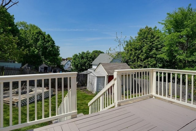 14 Mountain Ave, Marlborough, MA 01752 - deck with a shed and an outdoor structure