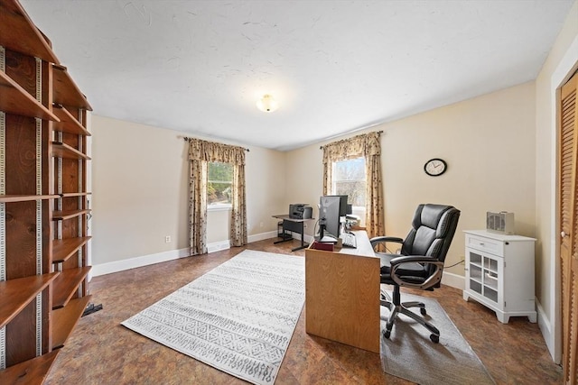 office with baseboards