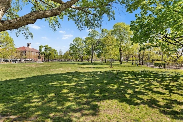 view of home's community with a yard