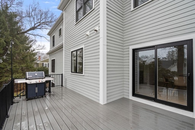 39 Donna Rd, Needham, MA 02494 - wooden deck with grilling area