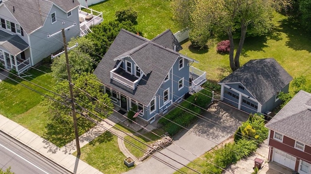 475 E St, Dedham, MA 02026 - aerial view of property and surrounding area