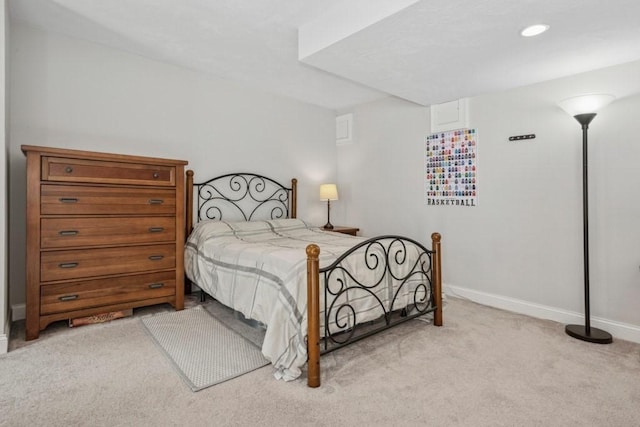 view of carpeted bedroom