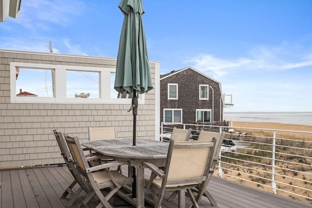 32 Northern Blvd, Newbury, MA 01951 - deck featuring outdoor dining area and a water view