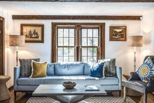 315 Pleasant St, Chatham, MA 02659 - sitting room featuring a textured wall, wood finished floors, and a textured ceiling