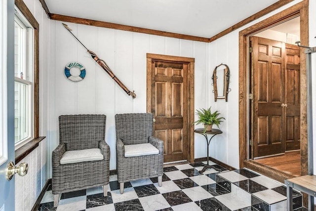 315 Pleasant St, Chatham, MA 02659 - sitting room featuring plenty of natural light, a decorative wall, and dark flooring
