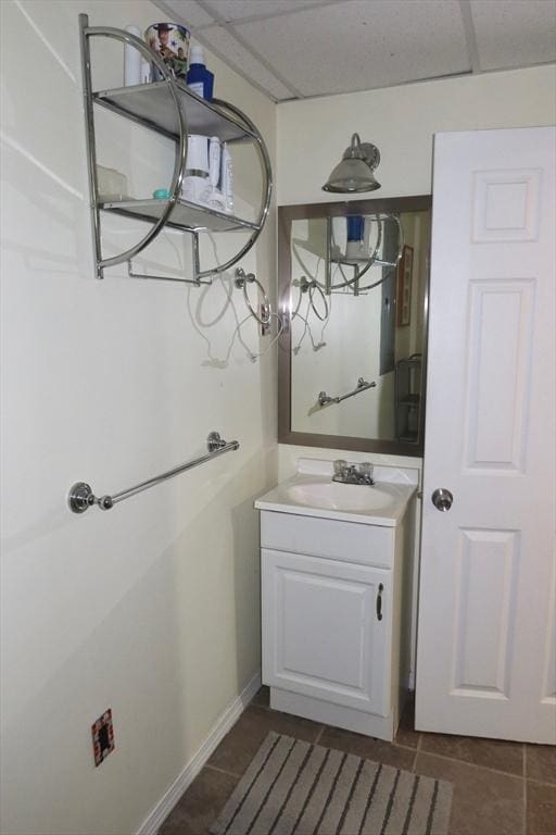 12 Sterling Ln Unit 12, Walpole, MA 02081 - bathroom featuring vanity, tile patterned flooring, and baseboards