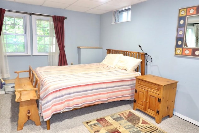 12 Sterling Ln Unit 12, Walpole, MA 02081 - bedroom featuring light carpet, a drop ceiling, and baseboards