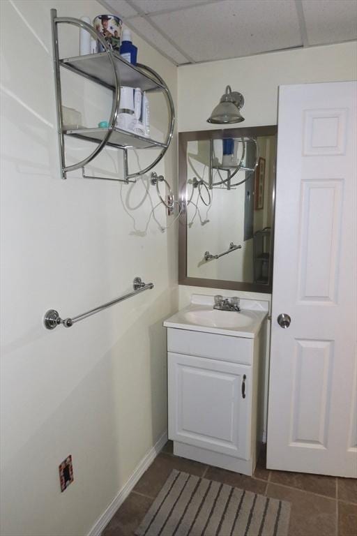 12 Sterling Ln Unit 12, Walpole, MA 02081 - bathroom featuring vanity, tile patterned flooring, and baseboards