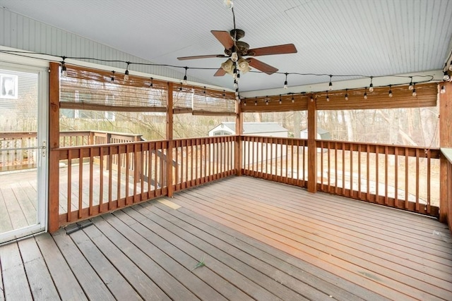 deck with ceiling fan