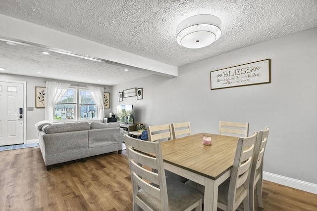 11 Fernwood Dr Unit D, Leominster, MA 01453 - dining area with a textured ceiling, wood finished floors, recessed lighting, and baseboards