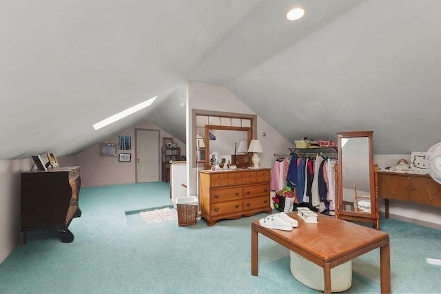 8 Viking Rock Rd, Yarmouth, MA 02664 - bedroom with carpet, vaulted ceiling, and a skylight