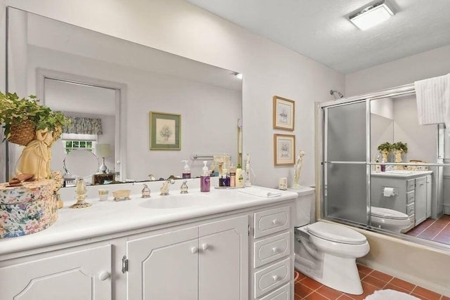 8 Viking Rock Rd, Yarmouth, MA 02664 - full bath with vanity, tile patterned flooring, and enclosed tub / shower combo