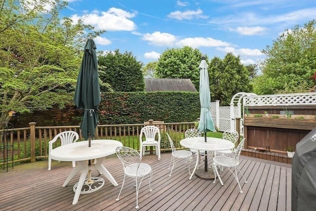 8 Viking Rock Rd, Yarmouth, MA 02664 - wooden deck featuring outdoor dining space