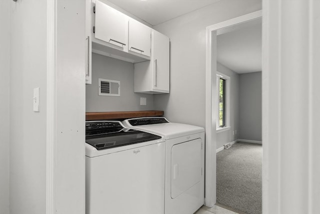 731-R Grove St, Norwell, MA 02061 - laundry room featuring independent washer and dryer, cabinet space, and light carpet