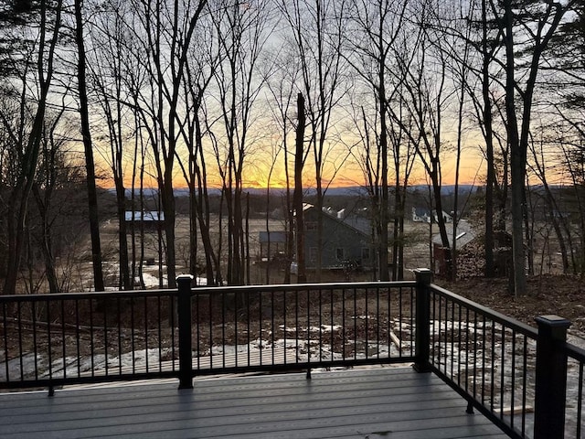 view of deck at dusk