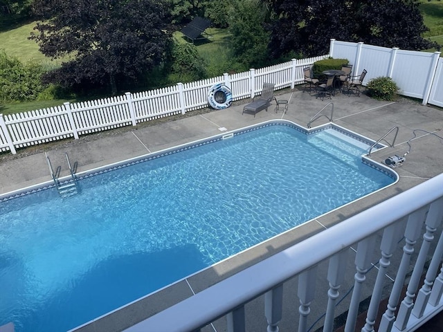 view of pool with a patio area