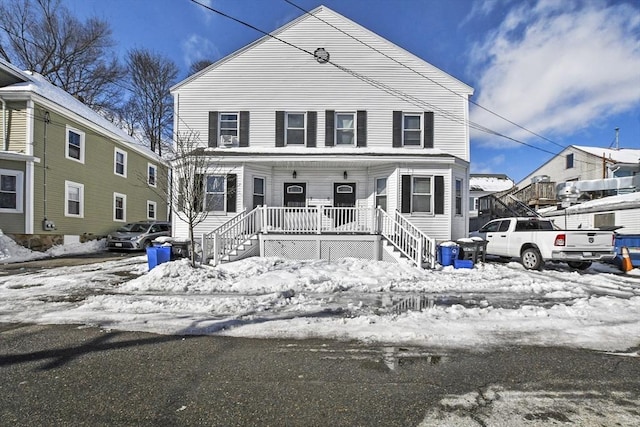 view of front of home featuring covered porch