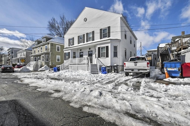 view of front of property with a residential view