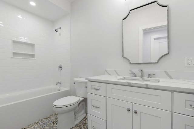 18-20 Parkman St Unit 1, Boston, MA 02122 - full bathroom featuring vanity, toilet, and tub / shower combination