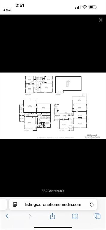 832 Chestnut St, Newton, MA 02468 - floor plan / room layout