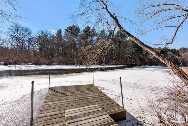 view of dock area