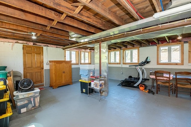 view of basement