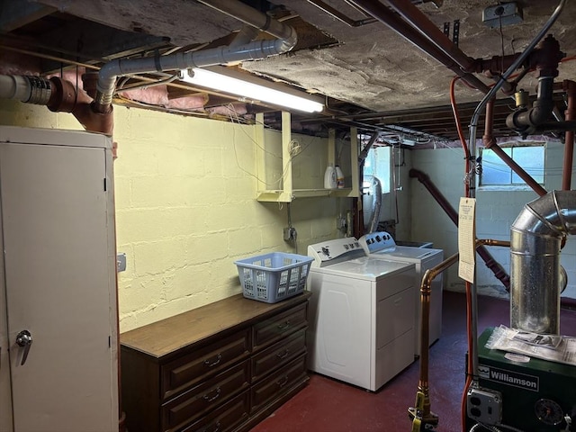 33 Meadowbrook Rd, Brookline, MA 02467 - basement featuring washing machine and clothes dryer and plenty of natural light