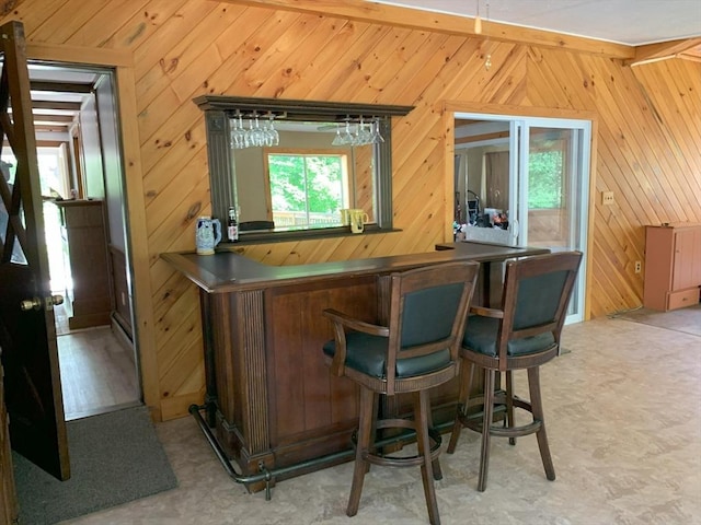 19 Locust Ave, Southbridge, MA 01550 - indoor dry bar with wooden walls