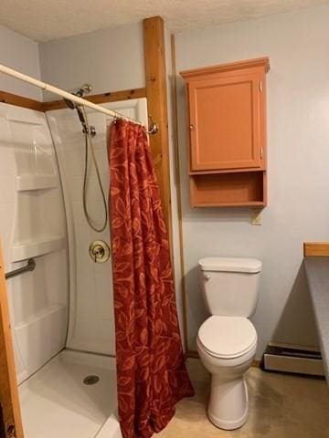 19 Locust Ave, Southbridge, MA 01550 - full bath featuring a baseboard heating unit and a shower stall