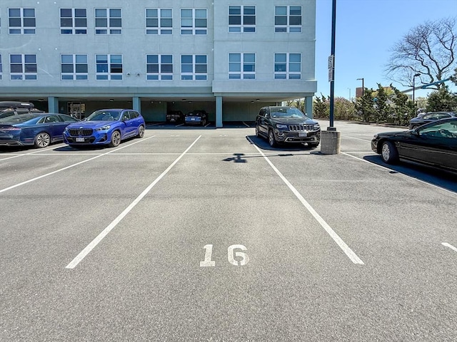 view of uncovered parking lot