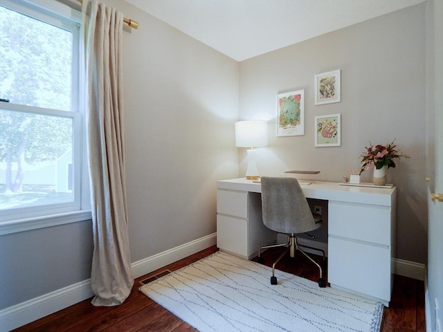 151 Whitehall Rd, Amesbury, MA 01913 - office featuring baseboards and dark wood-style floors