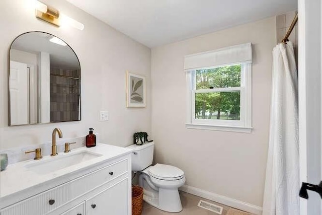 151 Whitehall Rd, Amesbury, MA 01913 - bathroom with vanity, a shower with curtain, and tile patterned floors