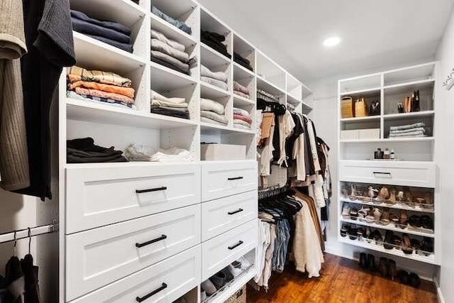 151 Whitehall Rd, Amesbury, MA 01913 - walk in closet with dark wood finished floors