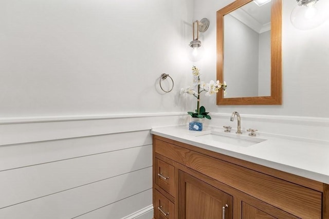 10 Dawson Way, Falmouth, MA 02536 - bathroom featuring vanity and crown molding