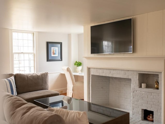 205 Powder Point Ave, Duxbury, MA 02332 - living area with a fireplace