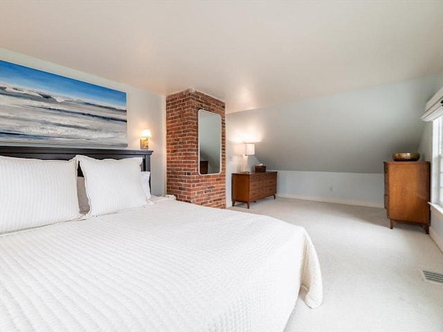 205 Powder Point Ave, Duxbury, MA 02332 - carpeted bedroom with baseboards, visible vents, and vaulted ceiling