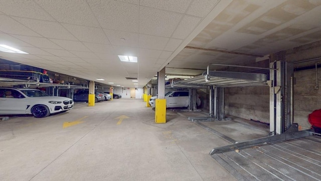 view of parking garage