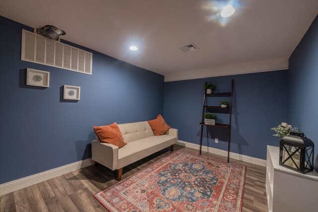 155 Great Marsh Rd, Barnstable, MA 02632 - sitting room with wood finished floors, baseboards, and recessed lighting